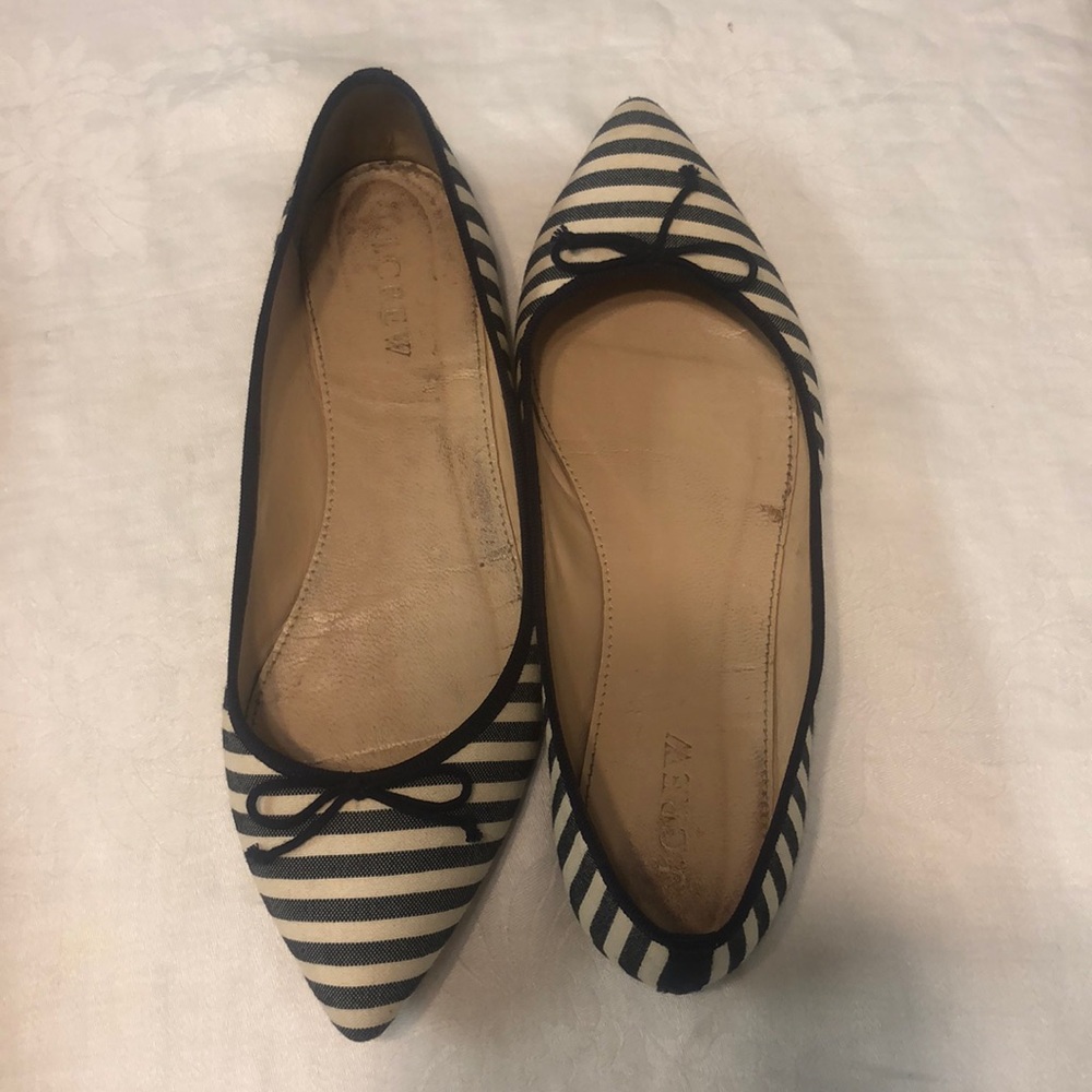 J.Crew Striped Gemma flats size 6 1/2